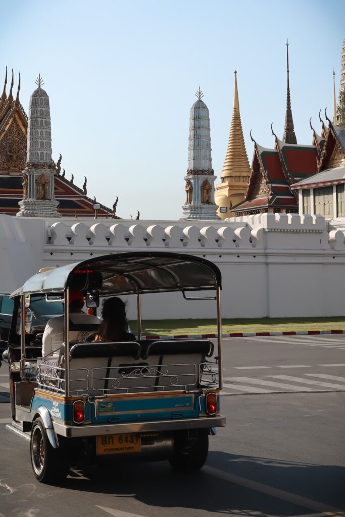 Vistas desde el exterior del Gran Palacio en Bangkok